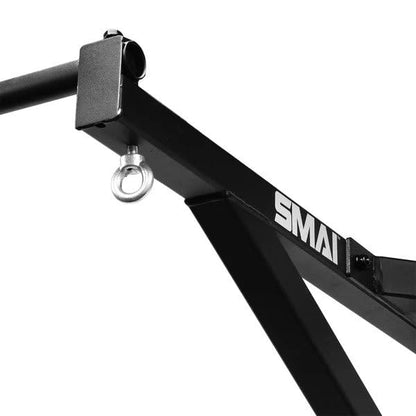 Wall-Mounted Pull Up & Chin Up Bar with Bag Bracket - Heavy-Duty Indoor/Outdoor Home Gym Fitness System for Upper Body Workout and Bag Training.