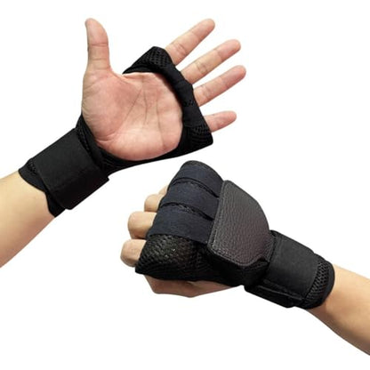 Menolana Sparring Gloves Hollow Palms Breathable Punching Gloves Hand Wraps for Kickboxing Grappling MMA Karate Fitness - color: Black