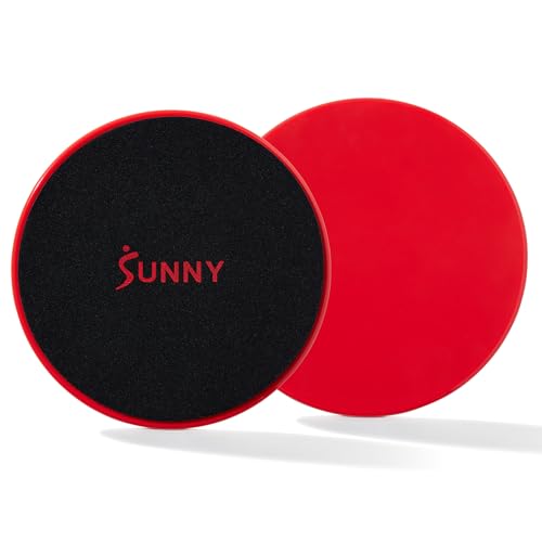 Sunny Health & Fitness Dual Sided Core Exercise Disk for Carpet or Hardwood Floors, Lightweight and Portable, Perfect for Abdominal, Core Workouts, Cardio, and Low Impact