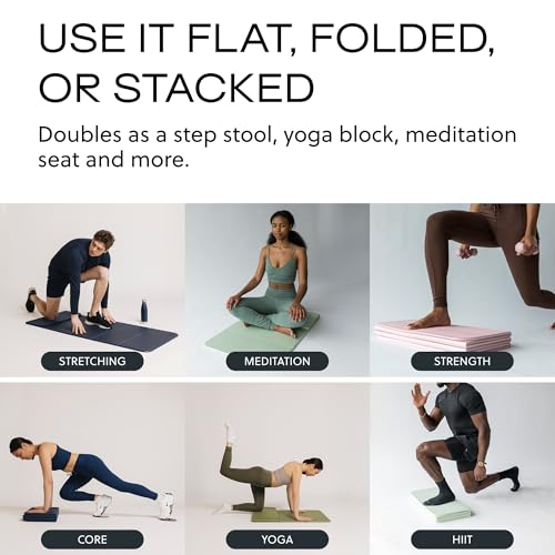 Stakt The Original Foldable Yoga Mat, Premium Foldable Exercise & Workout Mat with Non-Slip Surface, Lightweight Portable for Studio or Home Use, As Seen on Shark Tank