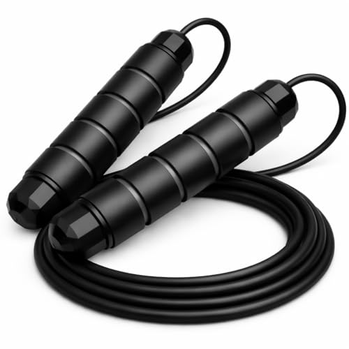 Speed Jump Rope – Lightweight Tangle-Free Skipping Rope for Men, Women & Kids, Adjustable Steel Wire Rope with Ergonomic Foam Handles for Home Gym, Cardio & Fitness