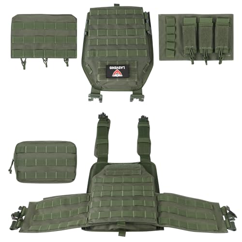Quick Release Tactical Vest Lightweight Vests Adjustable Tactical Vest for Outdoor Training - color: Green