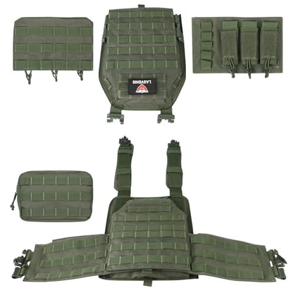 Quick Release Tactical Vest Lightweight Vests Adjustable Tactical Vest for Outdoor Training - color: Green