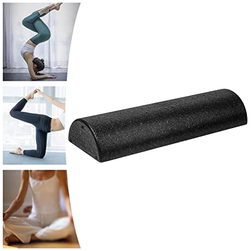 Harilla Yoga Column Roller High Density Equipment Balance Training Half Foam Roller Yoga Brick for Exercise Gym, 45x15x7.5cm