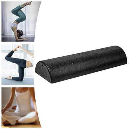 Harilla Yoga Column Roller High Density Equipment Balance Training Half Foam Roller Yoga Brick for Exercise Gym, 45x15x7.5cm