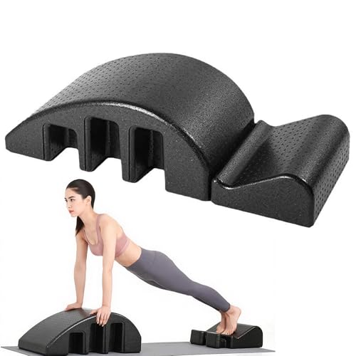 Pilates Spine Corrector Arc Barrel for Back Flexibility, Core Strength & Posture Support, Spinal Corrector Pilates Foam in Black