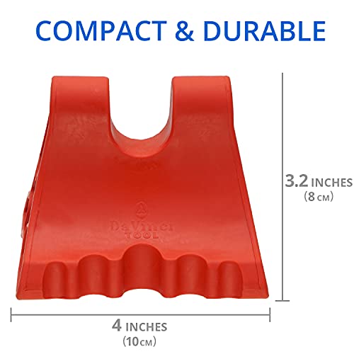 Body Back Davinci Tool (Red) -USA Made- Hard Rubber Neck Tension Relief & Pressure Point Massage Tool - Occipital Release Tool - Cervical Traction Device- Suboccipital Release Device - Neck Stretcher