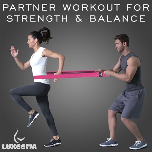 Premium 76" Extra Long Resistance Band for Working Out, 3" Wide Non-Slip Fabric Exercise Band for Stretching, Yoga, Strength Training & Physical Therapy