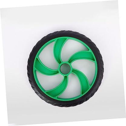 Dual-wheel Abdominal Roller Knee Pad Device for Muscle Building and Endurance Training Green