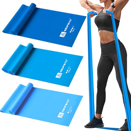 Resistance Bands,Professional Long Non-Latex Elastic Stretch Bands,Exercise Bands for Physical Therapy, Yoga, Pilates, Rehab, at-Home or The Gym Workouts, Strength Training - color: Blue, size: 5-FT