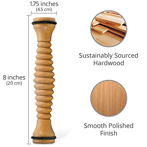 Body Back Wooden Foot Roller, Foot Massager for Plantar Fasciitis, Stress Relief, Relaxation - style: Single