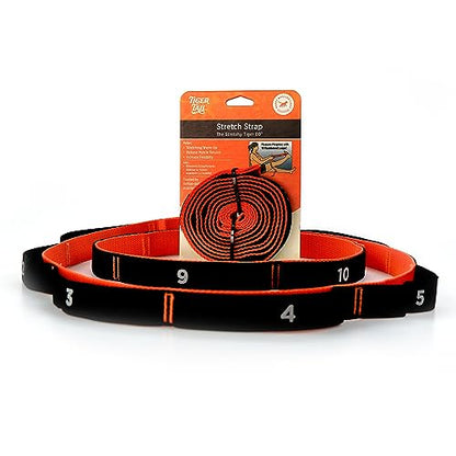 Tiger Tail The Stretchy Tiger 80” - Stretch/Yoga Strap with 10 Numbered Loops for Yoga, Physical Therapy, Pilates, & Exercise, Stretching Strap with Loop