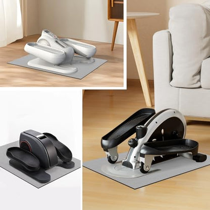 Double Non-Slip Workout Mat for Ellipse Leg Exerciser, Ellipse Machine Mat, Exercise Mat for Under Desk Ellipticals, Suitable for Electric Seated Foot Pedal Exerciser, 23.6" × 19.7"