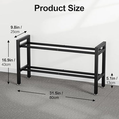 Dumbbell Rack 2-Tier Adjustable Weight Rack For Home Gym Dumbbells Kettlebell (Rack Only) - size: 31IN（L）