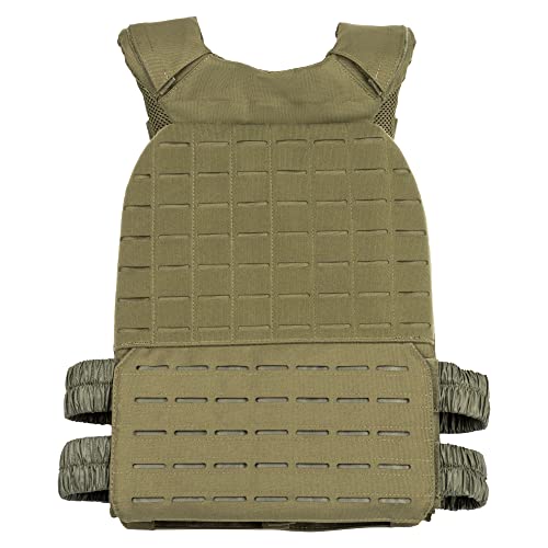 Wolf Tactical Adjustable Weighted Vest for Men & Women - Rucking, Workout, Running, Walking & CrossFit Weight Vest for Strength Training & Fitness - color: OD Green