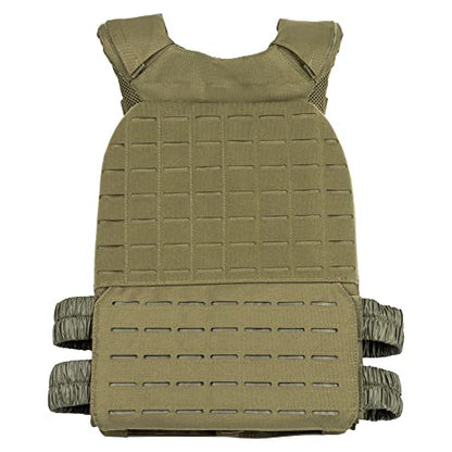 Wolf Tactical Adjustable Weighted Vest for Men & Women - Rucking, Workout, Running, Walking & CrossFit Weight Vest for Strength Training & Fitness - color: OD Green