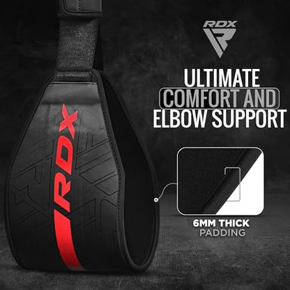 RDX AB Straps for Pull Up Bar Hanging (Pair), Maya Hide Leather, Abdominal Muscle Building Padded Arm Support Slings with D-Ring Strap, Leg Raise Exercise Fitness Workout Strength Training, Men Women