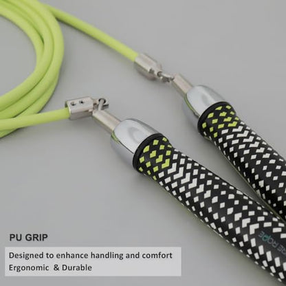 HEREROPE 1/4LB Weighted Jump Rope for Speed, Cardio, Boxing & Workout, Skipping Rope with Ball-bearing, Comfortable & Ergonomic Grip, Tangle Free Cable, Jump Ropes for Men Women Fitness
