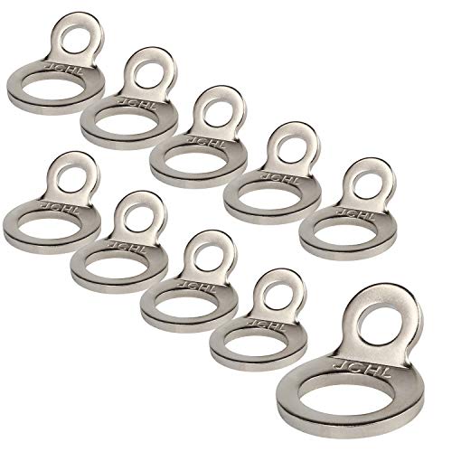 Stainless Steel Tie-Down Anchors Hooks Multi-Purpose Dirt Bike Tie Down Strap Rings for Motorcycle Dirtbike ATV Trailer Truck Rosa-Gold (10-Pack) - color: 10-Pack