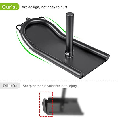 Kipika Weight Sled, Workout Sled, Fitness Strength Training Sled, Speed Training Sled for Athletic Exercise, Speed Improvement, Easily Through Obstacles, Suitable for 1" & 2" Weight Plate - color: B- Black