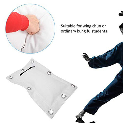Wing Chun, Wing Chun Wall Punch Canvas Empty Sand Bag Target with Zipper for Boxing Muay Thai Sanda for Wing Chun Or Kung Fu Students(Triple Bag)