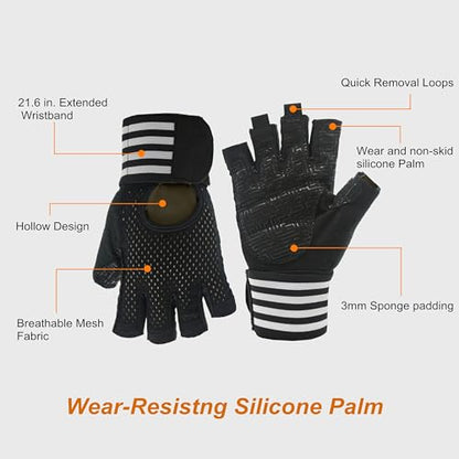 Weightlifting Gloves Padded Workout Gloves with Wrist Wrap Support Gym Gloves for Men Women Gym Exercise Fitness Training Lifting Dumbbell - size: X-Large