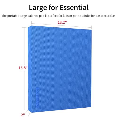 Balance Pad 15.8 * 13.2 * 2 inch,Large Balance Pad for Physical Therapy,Foam Balance Board for Rehabilitation Stability Workout Knee and Ankle Exercise Strength Training - color: Blue-L(15.8*13.2*2")