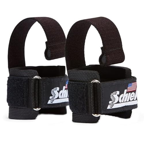 Schiek Sports Model 1000-DLS Deluxe Dowel Lifting Straps - color: Black