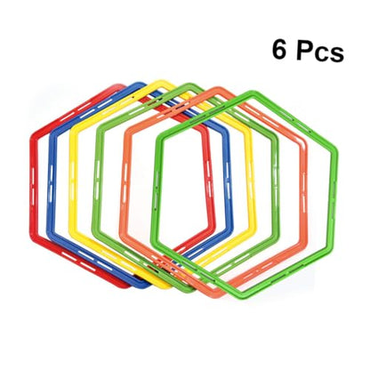 Fitness Ring Set 6 Pcs Soccer Agility Training Set Durable for Soccer Football Basketball Endurance Muscle Training Random Color