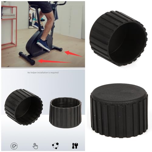 8 Pack Weight Bench End Caps Replacement Exercise Steppers Foot Tips Rubber Covers Floor Protector for Stair Stepper Elliptical Machine Recumbent Bike Recumbent Exercise Bike Stationary Bike