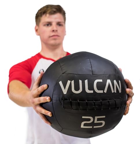 VULCAN Soft Medicine Ball – Durable High-Performance Weighted Exercise Ball for Core Workouts, Wall Ball Throws, Squats, and Partner Drills | Ideal for Home Gym and Functional Fitness Training - style: 8 lb Medicine Ball