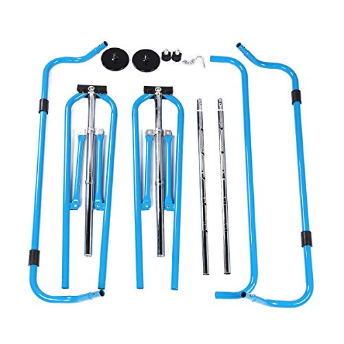Kids Gymnastics Bar Gymnastic Equipment for Home Adjustable Height Gymnastic Training Bar Gymnastic Stuff for 3-7 Years Old Girls - color: Blue