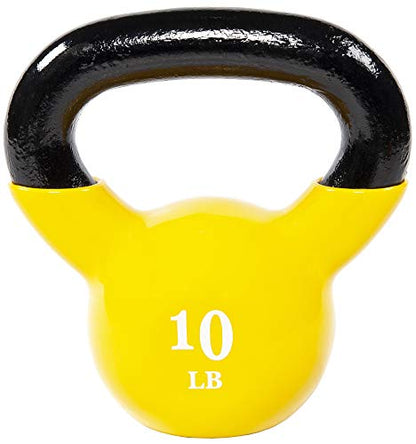 BalanceFrom 5-50 LB Kettlebells Cast Iron Strength Training Kettlebells for Home Gym Exercises, Single or Set - size: 10.0 Pounds