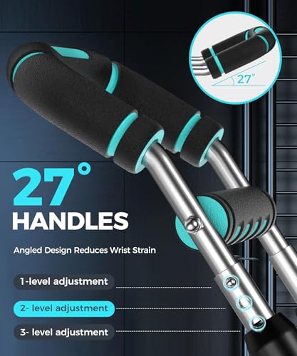 Twister Arm Trainer Chest Workout Equipment for Men & Women, Adjustable 5 Resistance (40-130 lbs) Home Gym Strength Trainer with Anti-Slip Handles & Carry Bag (Blue)