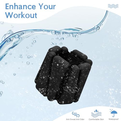 Wrist Weights Set of 2(2Lbs Each), Adjustable Silicone Workout Weights for Women and Men, Wearable Ankle/Wrist Weights Suitable for Yoga, Dance, Pilates, Pool Exercises and Jogging