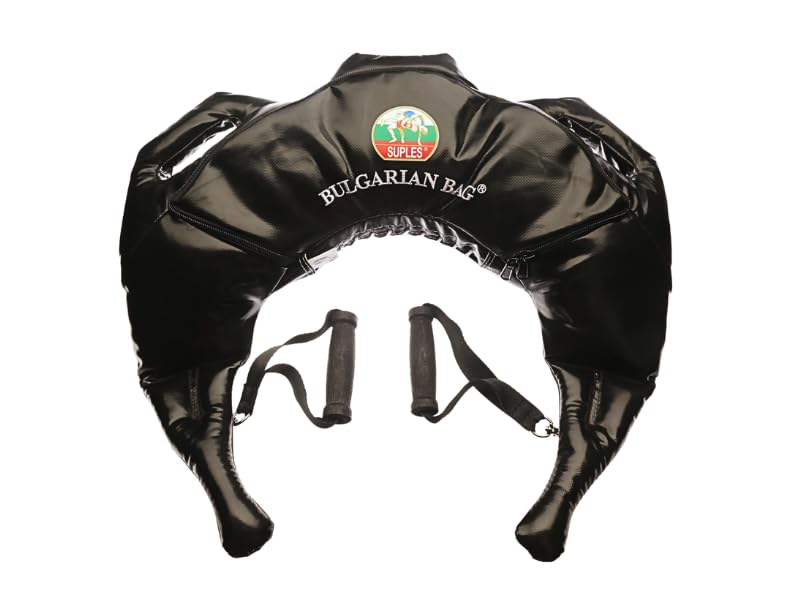 Suples Bulgarian Bag-Model Strong, Gray Vinyl (37lbs - 44lbs) Made, Including The Instructional Video Link from The Inventor Coach Ivan Ivanov (Wrestling, Fitness, Crossfit)