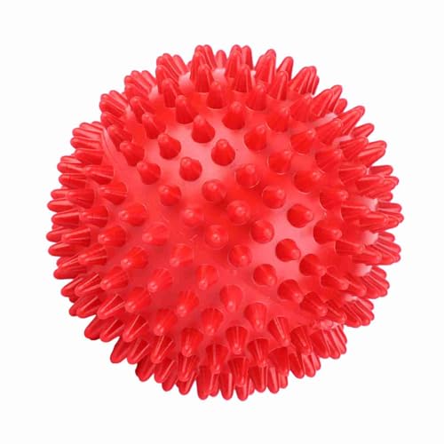 Garosa Spiky Massage Ball, Hard Plastic Point Therapy Muscle Pain Relief Tool for Athletes Runners Red 7.5cm