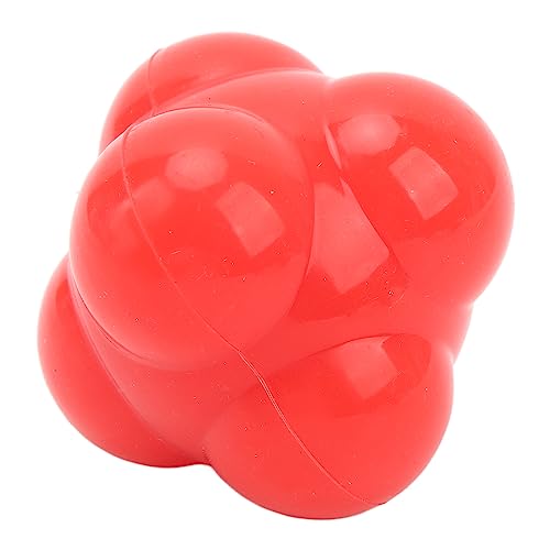 Ball, 6 Sided High Bounce Random for Hand Eye Coordination Speed Agility Training, with Durable Silicone, for Baseball Soccer Basketball Hockey Football Sports Drills