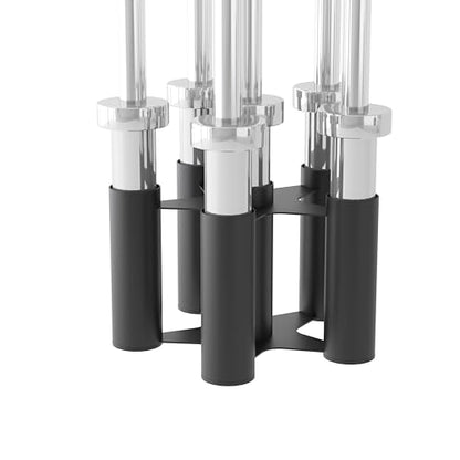 Barbell Rack Stand Vertical Olympic Bar Storage Rack 6 Bars Storage Rack for 2-inch Olympic Bars Dumbbell Handles Triceps Bars Curl Bars