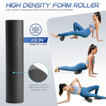 Krightlink 2-in-1 18" Foam Roller Set for Deep Muscle Massage - color: Orange-18"(2 in 1)