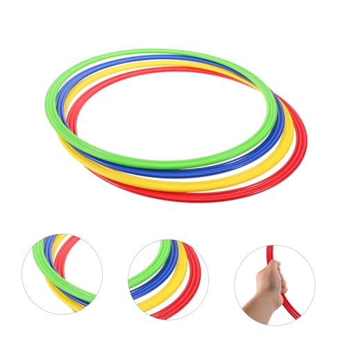 VANZACK 4pcs Football Training Equipment Plastic Sensory Training Rings for Agility and Speed Drills