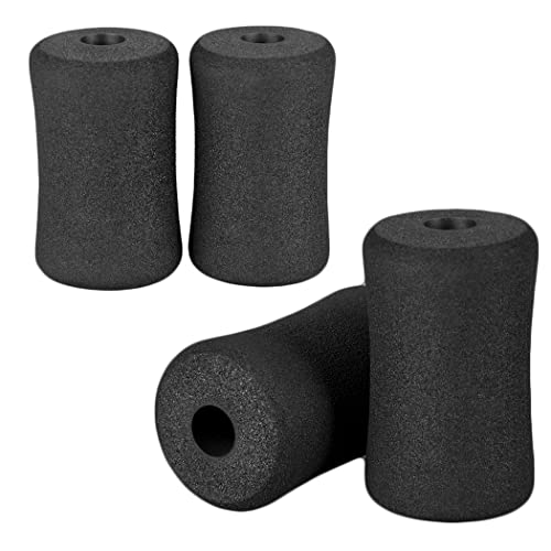 Foam Foot Pads Rollers Two Pair for Home Gym Exercise Machines Equipments Replacements with 1 Inch(2.5cm) Rod (Foam 4.53" X 2.56" Od X 0.87" Id) - color: Foam 4.53" X 2.56" Od X 0.87" Id