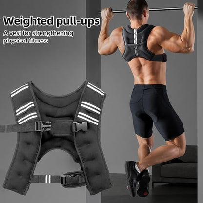 Weighted Vest for Women & Men, Adjustable 8lb/12lb/16lb/20lb – Reflective Weight Vest for Running, Walking, Strength Training, Jogging & Workout – Women’s Weighted Vests for Walking and Fitness - size: 8 LB