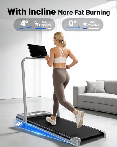 Yagud Walking Pad, Walking Pad Treadmill for Home Office, Portable Under Desk Treadmill with Remote Control and LED Display, Walking Jogging Running Machine