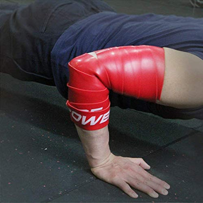 POWER GUIDANCE Muscle Floss Bands - Compression Bands - Mobility & Recovery Bands - for Improving Movement, Increasing Circulation & Reducing Soreness - color: Black and Red Combo (2)