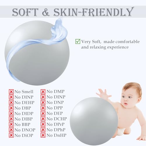 PL-0003 Soft Exercise Ball, Anti-Burst Yoga Ball Chair Supports 2200lbs PL-0003 - color: Gray