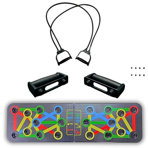 Pushup Board + Tummy Trimmer with Adjustable Hand Gripper 5 to 60 kg for Building a Complete Strength Building Home gym - TRICEP Exerciser, Bicep Builder, Chest Expander, Back Bitters