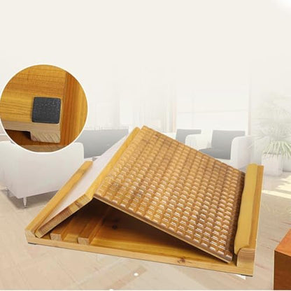 Folding Wooden Stretching Board Leg Stretcher Nonslip Fitness Board for Foot Massage Flexibility Homes Gym Fitness
