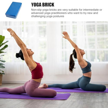 Yoga Blocks, Non-Slip Wedge Stretcher Block, High Density EVA Foam Brick, Lightweight Foam Yoga Block Strap, Exercise Accessories, for Yogas, Fitness, Pilates, Stretching, Toning Workouts - color: Dark Blue