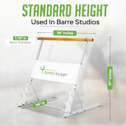 Portable Folding Exercise Bar for Barre, Balance and Ballet Home Workouts, Strong Freestanding Stable Design